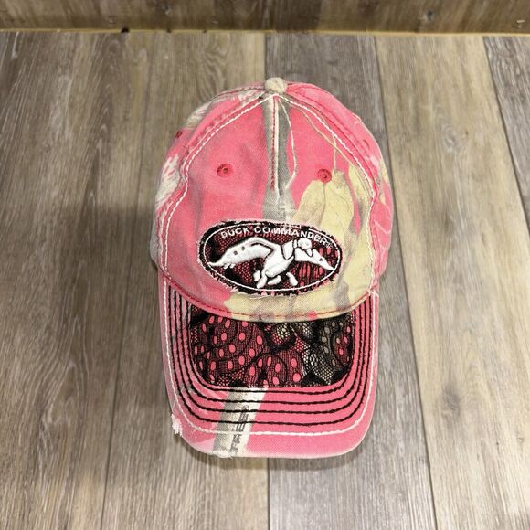 Duck Commander Trucker Hat Cap Pink Camo Strapback Adjustable Camouflage Outdoor - Picture 2 of 10
